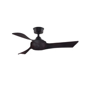 Fanimation Wrap Custom 44in 3-Blade Ceiling Fan with LED Light | Dark Bronze and Dark Walnut Composite | Covered Patio | Model FPD8530DZ-44DWA-LK