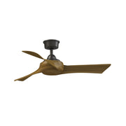 Fanimation Wrap Custom 44in 3-Blade Ceiling Fan | Dark Bronze and Koa Composite | Covered Patio & Bedroom | 44 x 44 x 12.46 in | Model FPD8530DZ-44K