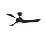 Fanimation Wrap Custom 48in Smart Ceiling Fan with LED Light | Dark Bronze and Dark Walnut Composite Blades | Covered | Model FPD8530DZ-48DWA-LK