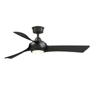 Fanimation Wrap Custom 52in 3-Blade Smart Ceiling Fan with LED Light | Dark Bronze and Black Composite Blades | Covered | Model FPD8530DZ-52BL-LK
