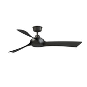 Fanimation Wrap Custom 56in 3-Blade Smart Ceiling Fan | Dark Bronze and Black Composite Blades | Covered Patio, Porch | Model FPD8530DZ-56BL