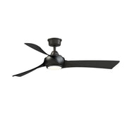 Fanimation Wrap Custom 56in 3-Blade Smart Ceiling Fan with LED Light Kit | Dark Bronze and Black Composite Blades | Covered | Model FPD8530DZ-56BL-LK
