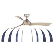 Fanimation Wrap Custom 56in 3-Blade Ceiling Fan with LED Light | Dark Bronze and Dark Walnut Composite | Covered Patio | Model FPD8530DZ-56DWA-LK