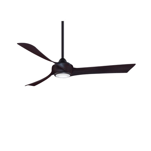 Fanimation Wrap Custom 60in 3-Blade DC Ceiling Fan with Light | Dark Bronze and Dark Walnut Composite | Covered Patio | Model FPD8530DZ-60DWA-LK