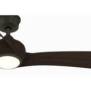 Fanimation Wrap Custom 60in 3-Blade DC Ceiling Fan with Light | Dark Bronze and Dark Walnut Composite | Covered Patio | Model FPD8530DZ-60DWA-LK