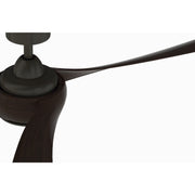 Fanimation Wrap Custom 60in 3-Blade DC Ceiling Fan with Light | Dark Bronze and Dark Walnut Composite | Covered Patio | Model FPD8530DZ-60DWA-LK