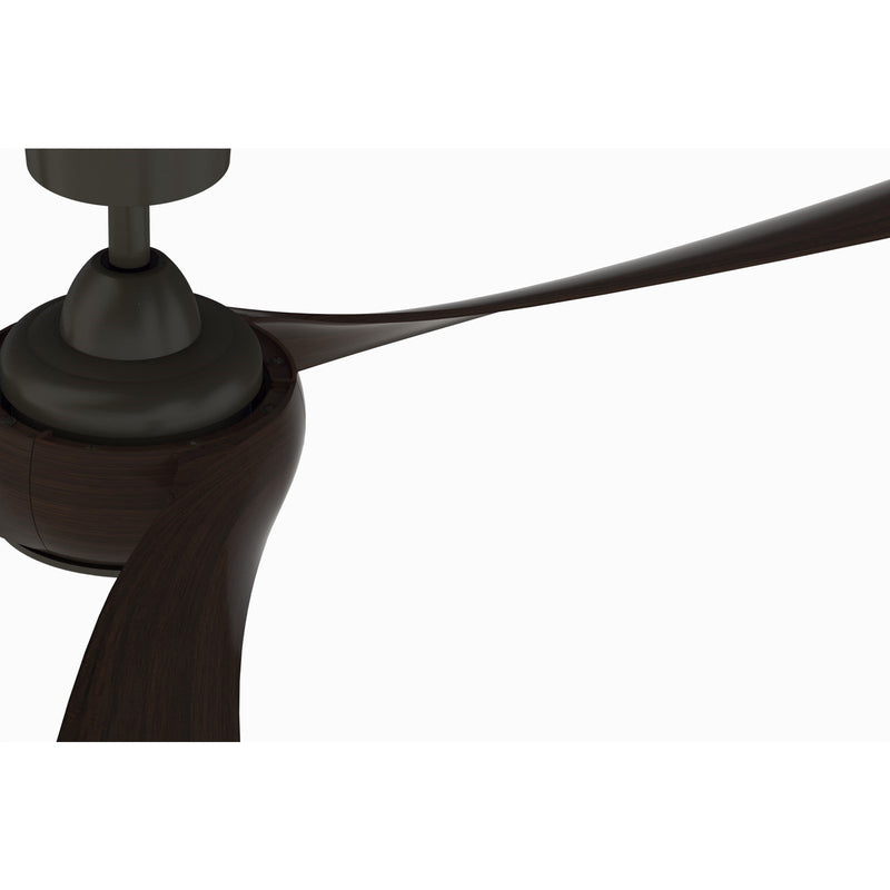 Fanimation Wrap Custom 60in 3-Blade DC Ceiling Fan with Light | Dark Bronze and Dark Walnut Composite | Covered Patio | Model FPD8530DZ-60DWA-LK