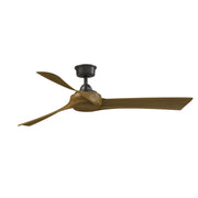 Fanimation Wrap Custom 60in 3-Blade DC Ceiling Fan | Dark Bronze and Koa Composite | Covered Patio & Bedroom | Model FPD8530DZ-60K