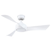 Fanimation Wrap Custom 44in 3-Blade Ceiling Fan | Matte White and Matte White Composite | Covered Patio & Bedroom | Model FPD8530MW-44MW