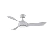 Fanimation Wrap Custom 48in 3-Blade Smart Ceiling Fan with LED Light | Matte White and Matte White Composite | Covered | Model FPD8530MW-48MW-LK