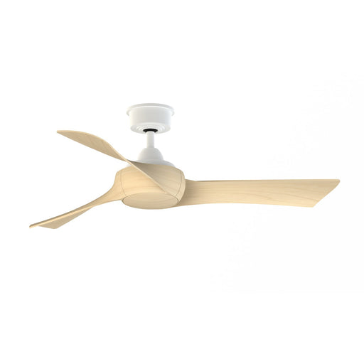 Fanimation Wrap Custom 48in 3-Blade Smart Ceiling Fan | Matte White and Natural Composite Blades | Covered Patio & Bedroom | Model FPD8530MW-48N