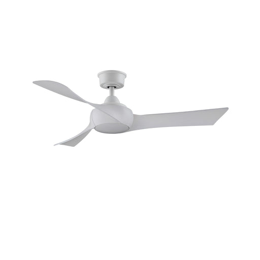 Fanimation Wrap Custom 48in 3-Blade Smart Ceiling Fan | Matte White and White Washed Composite | Covered Patio & Bedroom | Model FPD8530MW-48WW