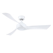 Fanimation Wrap Custom 52in Smart Ceiling Fan | Matte White and Matte White Composite Blades | Covered Patio & Bedroom | Model FPD8530MW-52MW