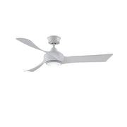 Fanimation Wrap Custom 52in 1-Light Ceiling Fan | Matte White and White Washed Composite Blades | Covered Patio & Bedroom | Model FPD8530MW-52WW-LK