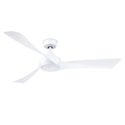 Fanimation Wrap Custom 56in Ceiling Fan | Matte White and Matte White Composite Blades | Covered Patio & Bedroom | Model FPD8530MW-56MW