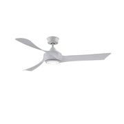 Fanimation Wrap Custom 56in 1-Light Ceiling Fan | Matte White and Opal Frosted Glass | Covered Patio & Sunroom | Model FPD8530MW-56MW-LK