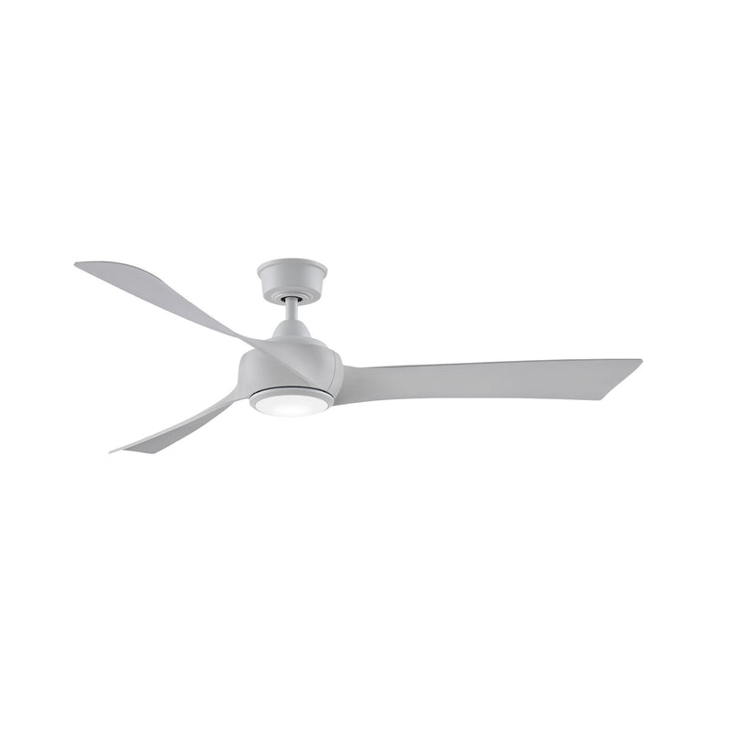 Fanimation Wrap Custom 60in Smart Ceiling Fan with LED Light | Matte White and Opal Frosted Glass | Covered Patio & Bedroom | Model FPD8530MW-60MW-LK