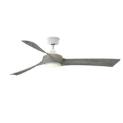Fanimation Wrap Custom 60in 1-Light Ceiling Fan | Matte White and Weathered Wood Composite Blades | Covered Patio & Sunroom | Model FPD8530MW-60WE-LK