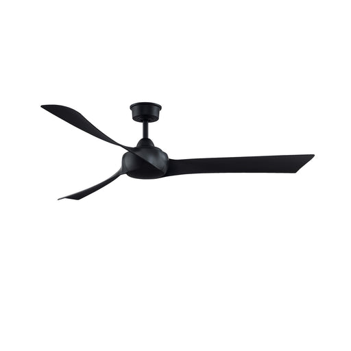 Fanimation Wrap Custom 64in Ceiling Fan | Black and Black Composite Blades | Covered Patio & Sunroom | 60 x 60 x 15.96 in | Model FPD8531BL-64BL