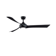 Fanimation Wrap Custom 64in 3-Light Ceiling Fan | Contemporary Black and Black Composite Blades | Covered Patio & Living | Model FPD8531BL-64BL-LK