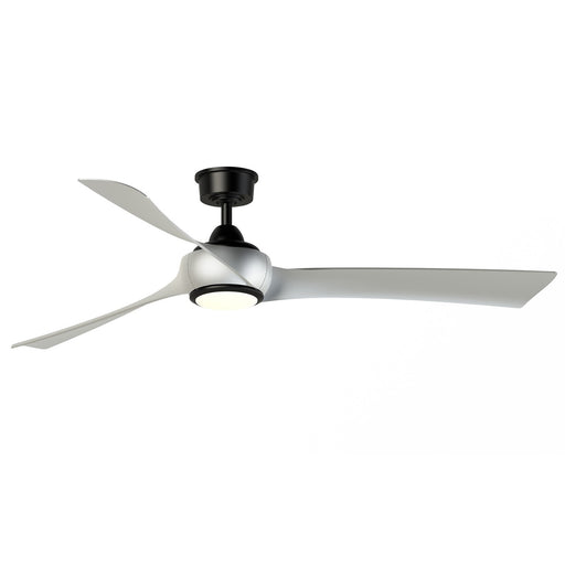Fanimation Wrap Custom 64in 3-Light Ceiling Fan | Contemporary Black and Brushed Nickel Composite Blades | Covered Patio | Model FPD8531BL-64BN-LK