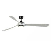 Fanimation Wrap Custom 72in 1-Light Ceiling Fan | Black and Opal Frosted Glass | Covered Patio & Living Room | Model FPD8531BL-72BN-LK