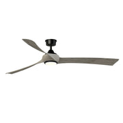Fanimation Wrap Custom 72in 1-Light Ceiling Fan | Contemporary Black and Weathered Wood Composite | Covered Patio & Living | Model FPD8531BL-72WE-LK