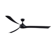 Fanimation Wrap Custom 84in Ceiling Fan | Contemporary Black and Black Composite | Covered Patio & Living Room | Model FPD8531BL-84BL