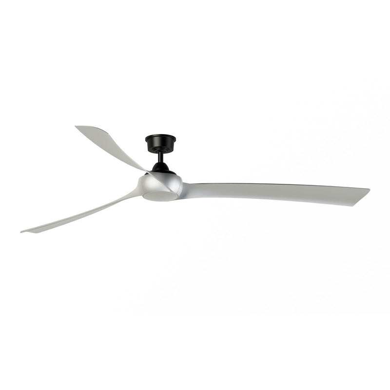 Fanimation Wrap Custom 84in Ceiling Fan | Contemporary Black and Brushed Nickel Composite | Covered Patio & Living Room | Model FPD8531BL-84BN