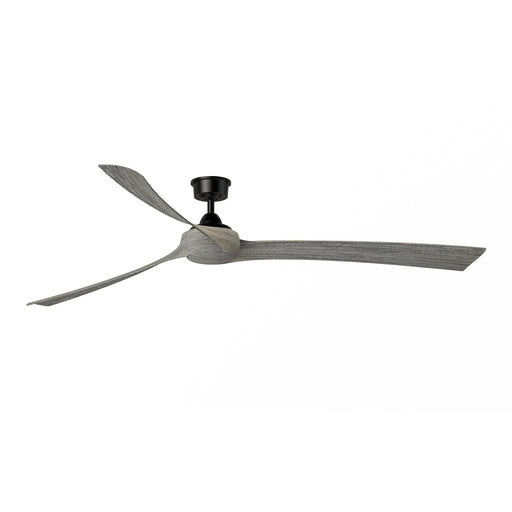 Fanimation Wrap Custom 84in Ceiling Fan | Contemporary Black and Weathered Wood Composite Blades | Covered Patio & Great Room | Model FPD8531BL-84WE