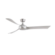 Fanimation Wrap Custom 64in Ceiling Fan | Brushed Nickel and Brushed Nickel Blades | Covered Patio & Bedroom | Model FPD8531BN-64BN