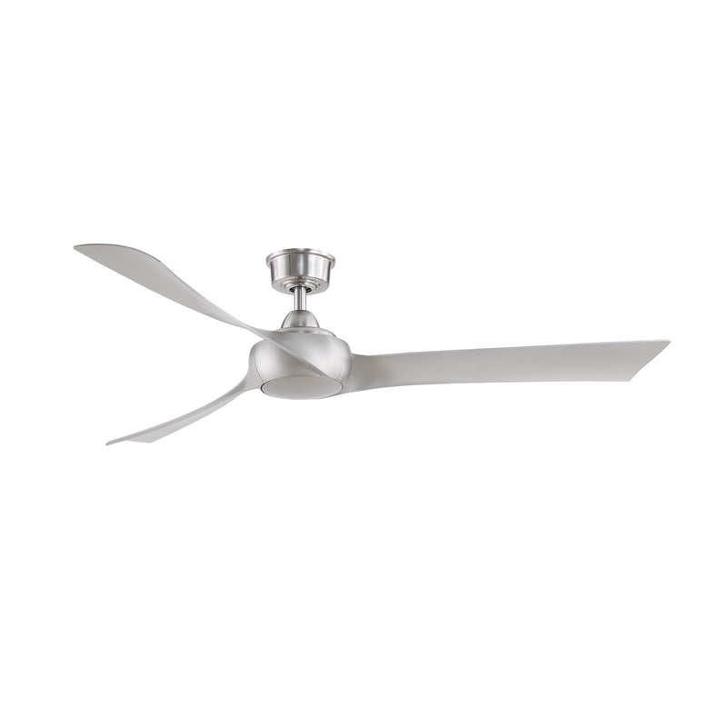 Fanimation Wrap Custom 64in Ceiling Fan | Brushed Nickel and Brushed Nickel Blades | Covered Patio & Bedroom | Model FPD8531BN-64BN