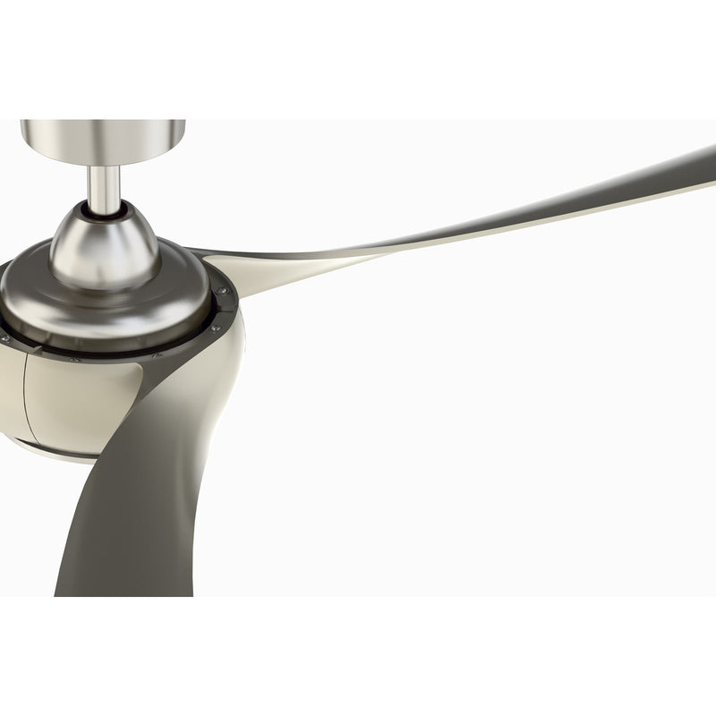 Fanimation Wrap Custom 64in 1-Light Ceiling Fan | Brushed Nickel and Opal Frosted Glass | Covered Patio & Sunroom | Model FPD8531BN-64BN-LK
