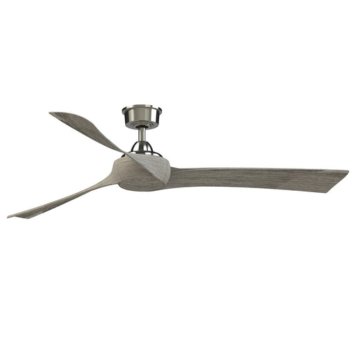 Fanimation Wrap Custom 64in Ceiling Fan | Contemporary Brushed Nickel and Weathered Wood Composite Blades | Covered Patio | Model FPD8531BN-64WE