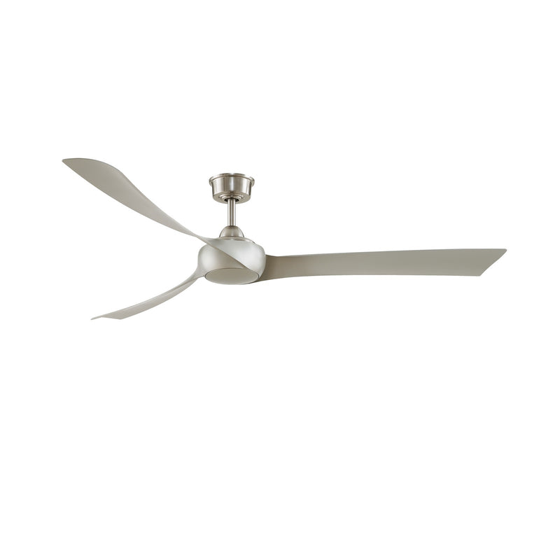 Fanimation Wrap Custom 72in Ceiling Fan | Brushed Nickel and Brushed Nickel Composite Blades | Covered Patio & Sunroom | Model FPD8531BN-72BN