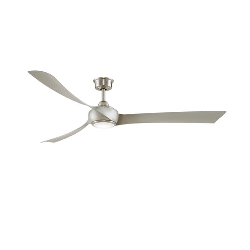 Fanimation Wrap Custom 72in 1-Light Ceiling Fan | Brushed Nickel and Brushed Nickel Composite Blades | Covered Patio | Model FPD8531BN-72BN-LK