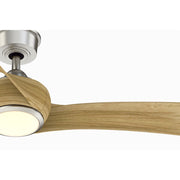 Fanimation Wrap Custom 72in 3-Light Ceiling Fan | Brushed Nickel and Natural Composite Blades | Covered Patio & Porch | Model FPD8531BN-72N-LK