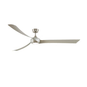 Fanimation Wrap Custom 84in 3-Blade Smart Ceiling Fan with LED Light | Modern Brushed Nickel and Brushed Nickel Composite | Model FPD8531BN-84BN-LK
