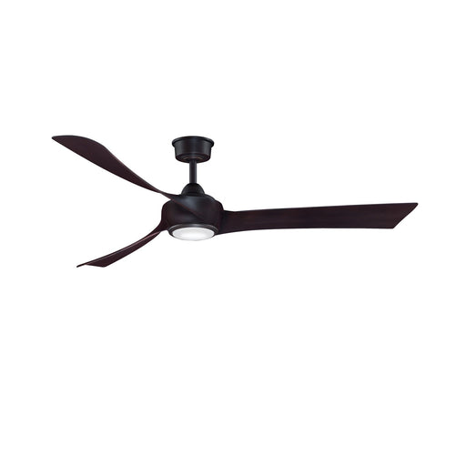 Fanimation Wrap Custom 64in 3-Blade DC Ceiling Fan with LED CCT Light Kit | Dark Bronze and Dark Walnut Composite | Model FPD8531DZ-64DWA-LK