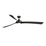 Fanimation Wrap Custom 84in 3-Blade Ceiling Fan with LED Light | Dark Bronze and Black Composite Blades | Covered Patio | Model FPD8531DZ-84BL-LK