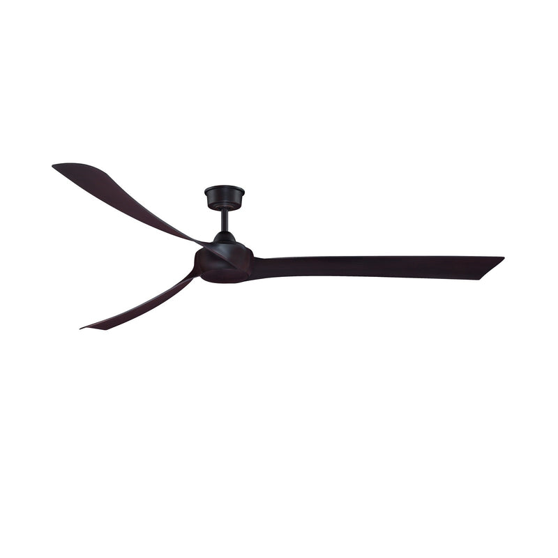 Fanimation Wrap Custom 84in 3-Blade Ceiling Fan | Dark Bronze and Dark Walnut Composite Blades | Covered Patio & Porch | Model FPD8531DZ-84DWA