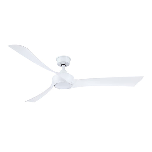 Fanimation Wrap Custom 64in 3-Blade Smart Ceiling Fan | Matte White Composite Blades | Covered Patio & Living Room | Model FPD8531MW-64MW