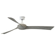 Fanimation Wrap Custom 64in Smart Ceiling Fan | Matte White and Weathered Wood Composite Blades | Covered Patio & Living Room | Model FPD8531MW-64WE