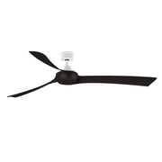 Fanimation Wrap Custom 72in 3-Blade Smart Ceiling Fan | Matte White and Dark Walnut Composite Blades | Covered Patio & Living | Model FPD8531MW-72DWA