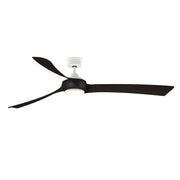 Fanimation Wrap Custom 72in 3-Blade Smart Ceiling Fan with LED Light Kit | Matte White and Dark Walnut Composite Blades | Model FPD8531MW-72DWA-LK