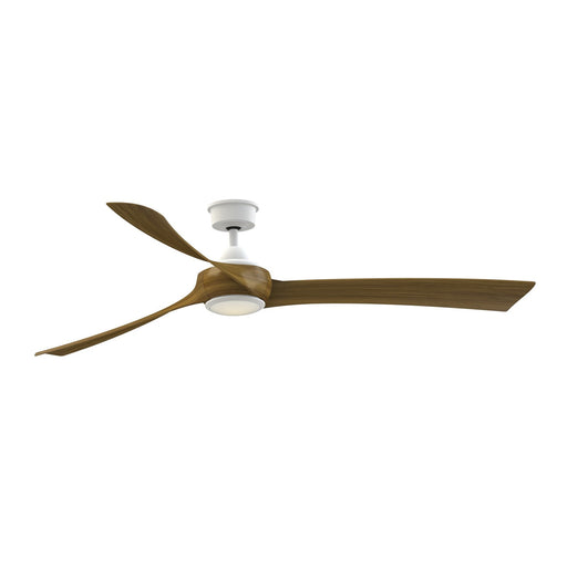 Fanimation Wrap Custom 72in Smart Ceiling Fan with LED Light | Matte White and Koa Composite Blades | Covered Patio & Living | Model FPD8531MW-72K-LK