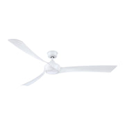 Fanimation Wrap Custom 72in Smart Ceiling Fan | Matte White and Matte White Composite Blades | Covered Patio & Living Room | Model FPD8531MW-72MW