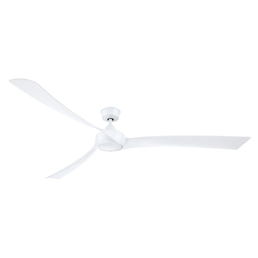 Fanimation Wrap Custom 84in 3-Blade Smart Ceiling Fan | Matte White and Matte White Composite Blades | Covered Patio & Porch | Model FPD8531MW-84MW