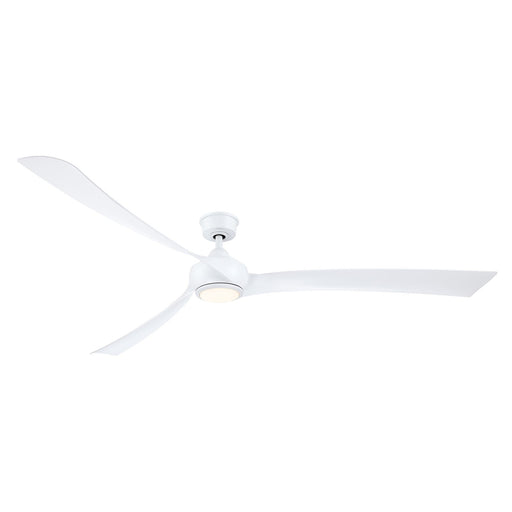 Fanimation Wrap Custom 84in 3-Blade Smart Ceiling Fan with LED Light Kit | Matte White and Matte White Composite Blades | Model FPD8531MW-84MW-LK