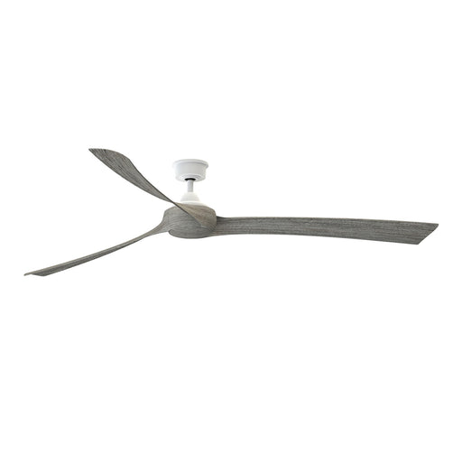 Fanimation Wrap Custom 84in 3-Blade Smart Ceiling Fan | Matte White and Weathered Wood Composite | Covered Patio & Living Room | Model FPD8531MW-84WE